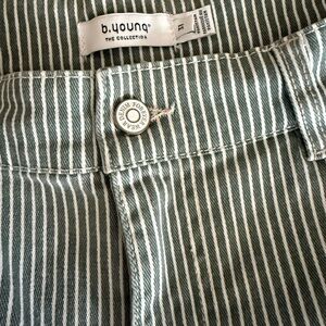 b.young Green & White Jeans